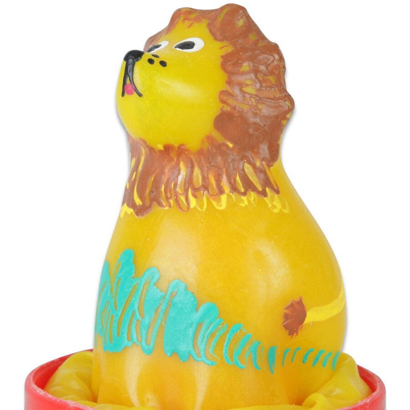 CONDOMERIE - PRESERVATIVOS DE DISEÑO NOVEDOSO PINTADOS A MANO CON LA IMAGEN DE UN LEÓN SENTADO