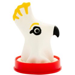 CONDOMERIE - PRESERVATIVO DECORATIVO PINTADO A MANO LORO BLANCO