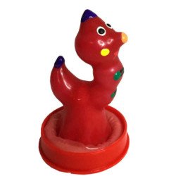 CONDOMERIE - PRESERVATIVOS DE NOVEDAD PINTADOS A MANO GUSANO