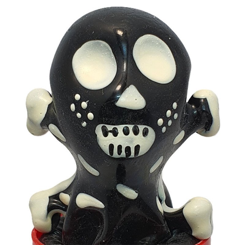 CONDOMERIE - CONDONES DE NOVEDAD PINTADOS A MANO MODELO CALAVERA NEGRA 2