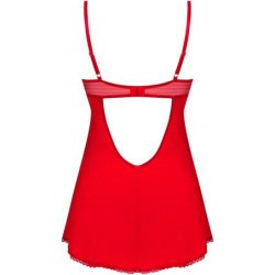 OBSESSIVE - INGRIDIA CHEMISE & TANGA ROJO XS/S