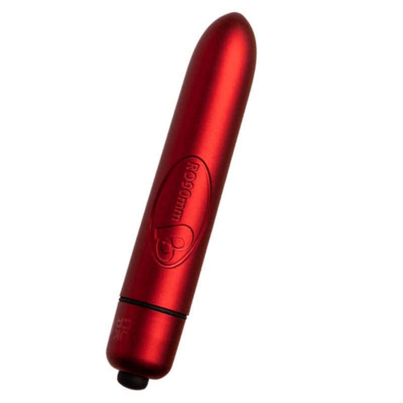 ROCKS-OFF - RO-90 BALA VIBRATORIA DE TERCIOPELO ESCARLATA ROJO