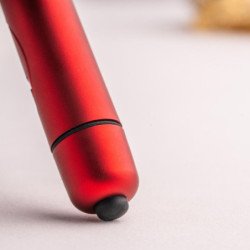 ROCKS-OFF - RO-90 BALA VIBRATORIA DE TERCIOPELO ESCARLATA ROJO