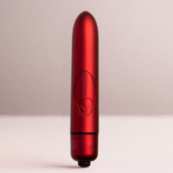 ROCKS-OFF - RO-90 BALA VIBRATORIA DE TERCIOPELO ESCARLATA ROJO