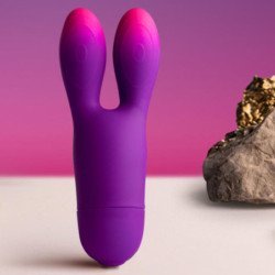 ROCKS-OFF - VIBRADOR FLEXIBLE GLO-GIRL BUNNY MORADO