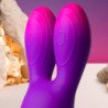ROCKS- OFF - GLO-GIRL BUNNY VIBRADOR FLEXIBLE MORADO