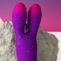 ROCKS-OFF - VIBRADOR FLEXIBLE GLO-GIRL BUNNY MORADO
