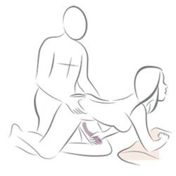 ROCKS-OFF - GEMINI VIBRADOR DOBLE ESTIMULADOR DE CLÍTORIS Y PUNTO G MORADO