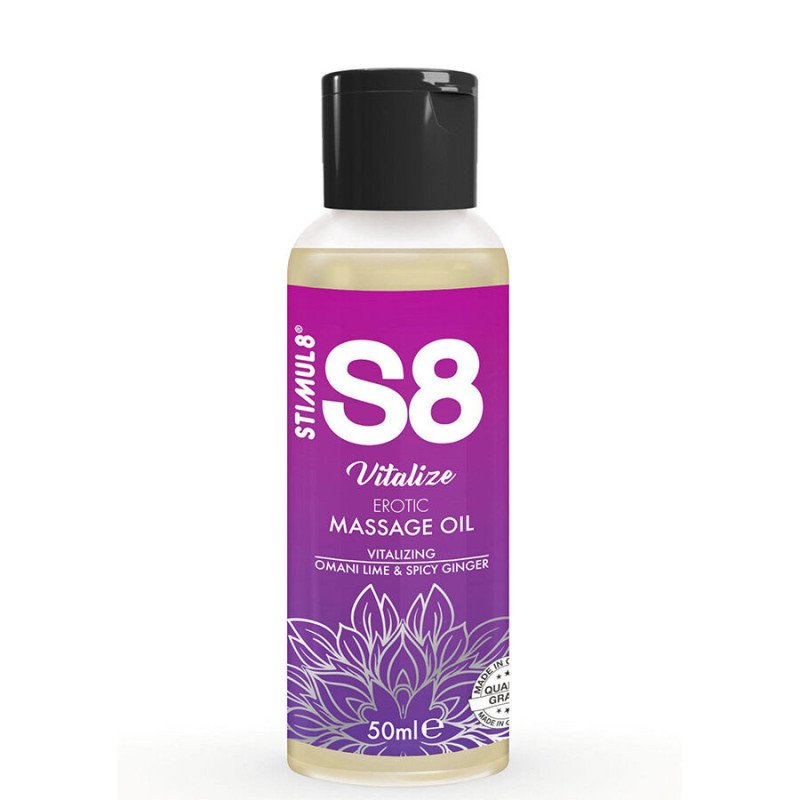STIMUL8 - S8 ACEITE DE MASAJE ERÓTICO VITALIZANTE DE LIMA 50 ML