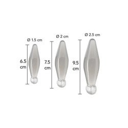 TOYJOY - JUEGO ANAL ANAL DE 3 PIEZAS CON JUGUETE TRANSPARENTE PARA EL ARO DE DEDOS