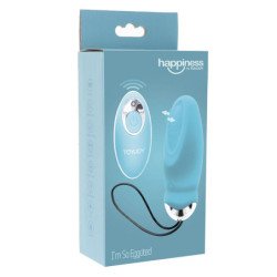 TOYJOY - VIBRADOR AZUL CON CONTROL REMOTO "FELICIDAD, ESTOY TAN EMOCIONADO"