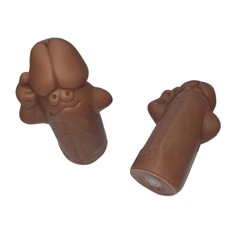 DIABLO PICANTE - SILBATO CON FORMA DE PENE EN COLOR MARRÓN