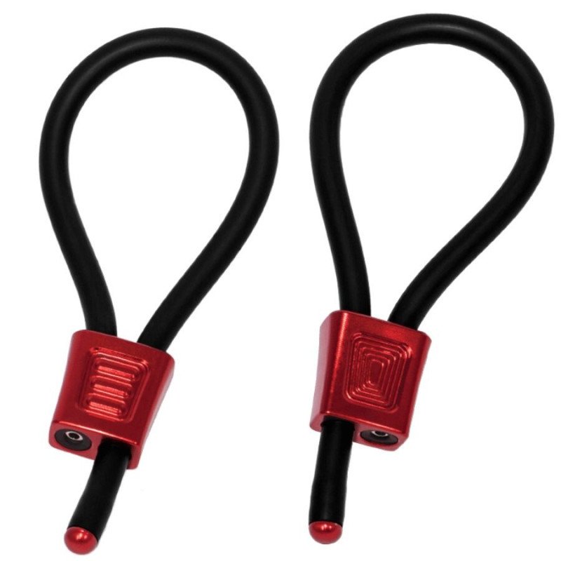 ELECTRASTIM - ANILLOS PARA PENE AJUSTABLES PRESTIGE ELECTRA LOOPS ROJOS