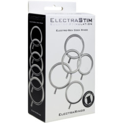 ELECTRASTIM - ANILLOS METÁLICOS PARA EL PENE ELECTRARINGS, PAQUETE DE 5