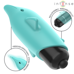 INTENSE - BALA VIBRATORIA ECHO DELFÍN AZUL 8 X 4,7 CM