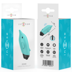 INTENSO - BALA VIBRATORIA ECHO DELFÍN AZUL 8 X 4,7 CM