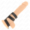 KINK - ANILLO PARA PENE DE TRIPLE CUERO CON CIERRE A PRESIÓN