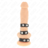 KINK - ANILLO PARA PENE DE TRIPLE CUERO CON CIERRE A PRESIÓN