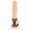 KINK - ANILLO DE PENE DOBLE DE CUERO AJUSTABLE