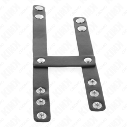KINK - ANILLO DE PENE DOBLE DE CUERO AJUSTABLE