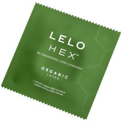 LELO - CAJA DE PRESERVATIVOS ORGÁNICOS HEX, 36 UNIDADES
