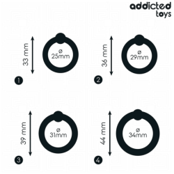 ADDICTED TOYS - SET ANILLOS SILICONA DE PRESIÓN