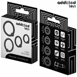 ADDICTED TOYS - SET ANILLOS SILICONA DE PRESIÓN