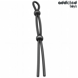 JUGUETES ADICTOS - CUERDA DE SILICONA PARA EL PENE DE DOBLE LAZO