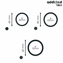 ADDICTED TOYS - SET DE ANILLOS SILICONA MODELO 2