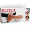 FETISH FANTASY SERIE - SERIE 7 STRAP-ON HUECO CON BOLAS 17,8 CM CARNE