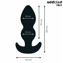 JUGUETES ANALES ADDICTED - TAPÓN ANAL DE SILICONA TALLA S 10,3 CM