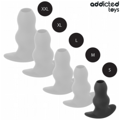 JUGUETES PARA ADICTOS - TAPÓN ANAL HUECO DE SILICONA TALLA S 7,3 CM