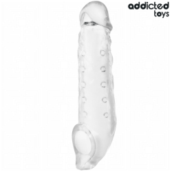 ADDICTED TOYS - EXTENSIÓN DE PENE TRANSPARENTE TALLA S 23 CM