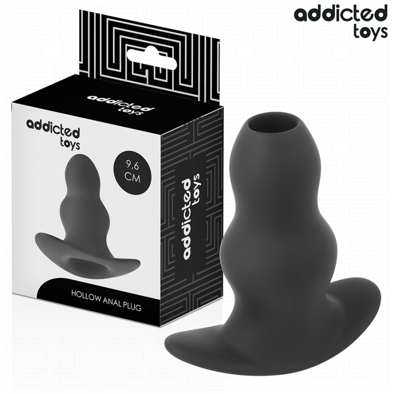 JUGUETES PARA ADICTOS - TAPÓN ANAL HUECO DE SILICONA TALLA M 9,6 CM