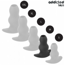 JUGUETES PARA ADICTOS - TAPÓN ANAL HUECO DE SILICONA TALLA M 9,6 CM