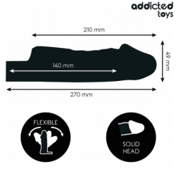 JUGUETES PARA ADICTOS - FUNDA TRANSPARENTE PARA PENE TALLA M 27 CM
