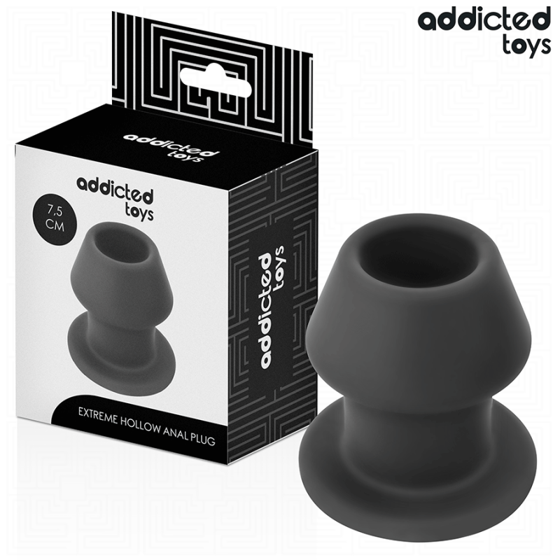 JUGUETES PARA ADICTOS - TAPÓN ANAL HUECO EXTREMO DE SILICONA TALLA S 7,5 CM