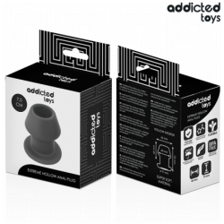 JUGUETES PARA ADICTOS - TAPÓN ANAL HUECO EXTREMO DE SILICONA TALLA S 7,5 CM