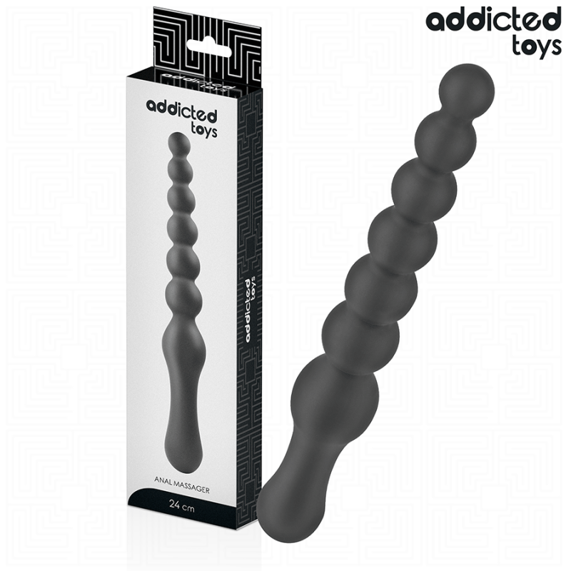 ADDICTED TOYS - MASAJEADOR ANAL DOBLE DE SILICONA DE 24 CM