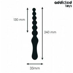 JUGUETES PARA ADICTOS - MASAJEADOR ANAL DOBLE DE SILICONA DE 24 CM