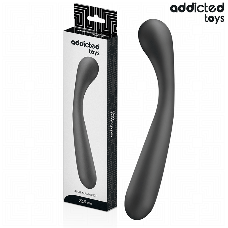 JUGUETES PARA ADICTOS - MASAJEADOR ANAL DOBLE DE SILICONA DE 22,5 CM