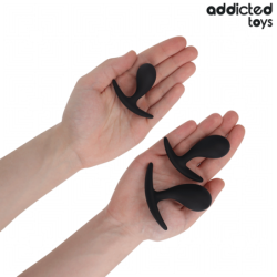JUGUETES PARA ADICTOS - CONJUNTO DE 3 TAPONES ANALES DE SILICONA MODELO 3