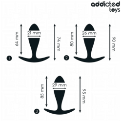 JUGUETES PARA ADICTOS - CONJUNTO DE 3 TAPONES ANALES DE SILICONA MODELO 2