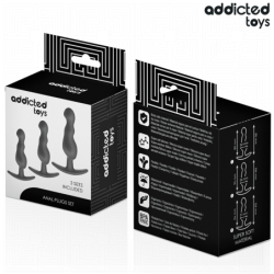 ADDICTED TOYS - CONJUNTO DE 3 TAPONES ANALES DE SILICONA MODELO 1