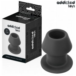 JUGUETES PARA ADICTOS - TAPÓN ANAL HUECO EXTREMO DE SILICONA TALLA M 8,7 CM