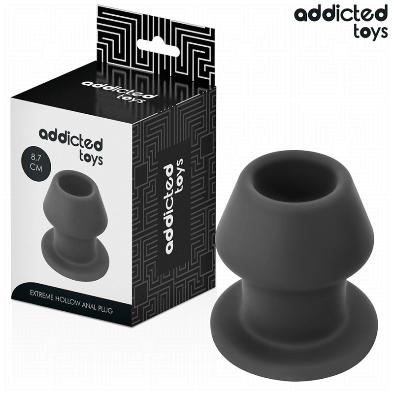 JUGUETES PARA ADICTOS - TAPÓN ANAL HUECO EXTREMO DE SILICONA TALLA M 8,7 CM