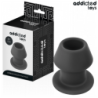 JUGUETES PARA ADICTOS - TAPÓN ANAL HUECO EXTREMO DE SILICONA TALLA M 8,7 CM