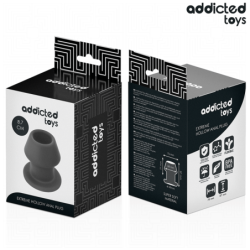 JUGUETES PARA ADICTOS - TAPÓN ANAL HUECO EXTREMO DE SILICONA TALLA M 8,7 CM