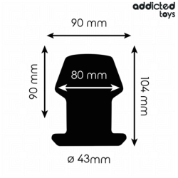 ADDICTED TOYS - TAPÓN ANAL HUECO EXTREMO DE SILICONA TAMAÑO L 10,4 CM