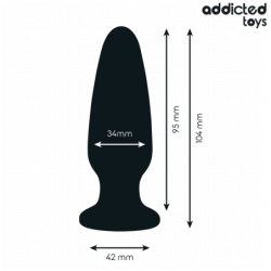 JUGUETES ANALES ADDICTED - TAPÓN ANAL CON JOYAS DE SILICONA TALLA M 10,4 CM